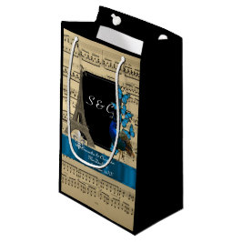 Sacola Para Presentes Pequena Vintage romântico Paris casado personalizado