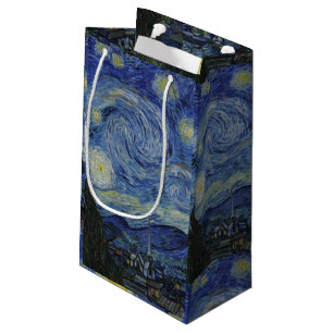 Sacola Para Presentes Pequena Vintage Van Gogh Na Noite Estrelada