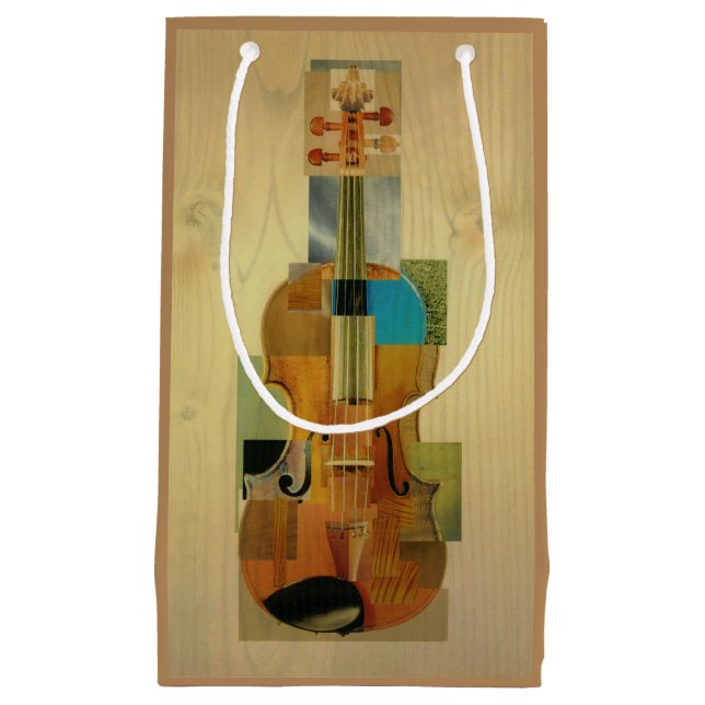 Sacola Para Presentes Pequena Violino compor (Frente)