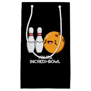 Sacola Para Presentes Pequena Você é Incredi-Bowl Boliche Engraçado Pun Dark BG
