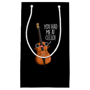 Sacola Para Presentes Pequena Você Me Teve No Cello Engraçado Música Pun Dark BG