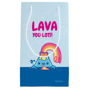 Sacola Para Presentes Pequena Vulcão de Kawaii