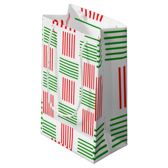 Sacola Para Presentes Pequena Weave de Natal (Frente inclinada)