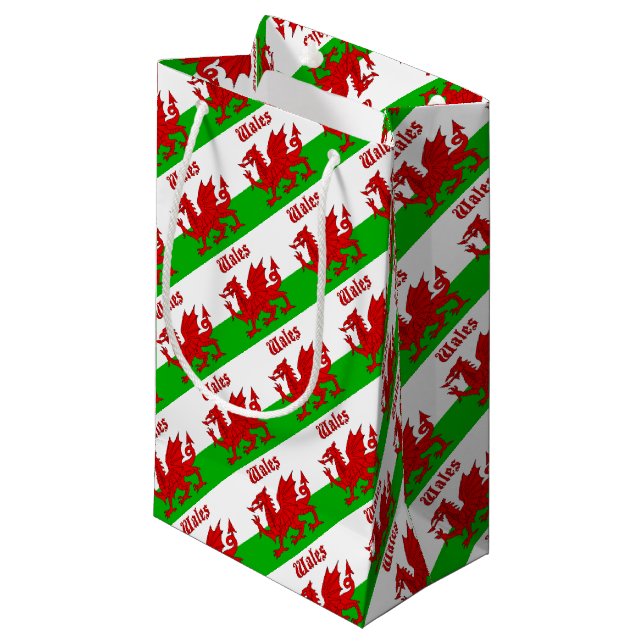 Sacola Para Presentes Pequena Welsh Flag Wales (Frente inclinada)