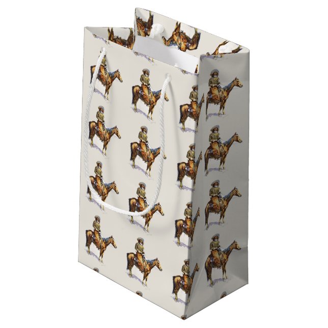 Sacola Para Presentes Pequena Western Cowboys Gift Bag (Verso inclinado)