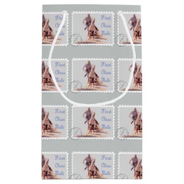 Sacola Para Presentes Pequena Western Rodeo Cowboy Gift Bag Calf Roper (Verso)