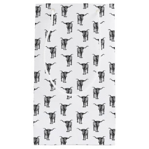 Sacola Para Presentes Pequena Western Texas Longhorn Bull COR PERSONALIZADA