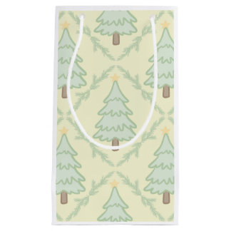 Sacola Para Presentes Pequena 🎁 Whimsical Pastel Christmas Gift Bag 