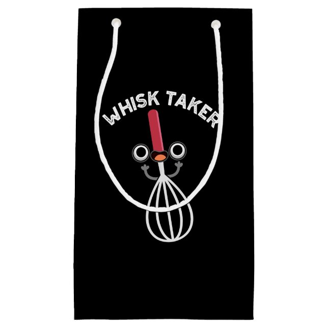 Sacola Para Presentes Pequena Whisk Tome Funny Baking Pun Dark BG (Frente)