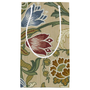 Sacola Para Presentes Pequena William Morris Brocade Floral Wallpaper Padrão