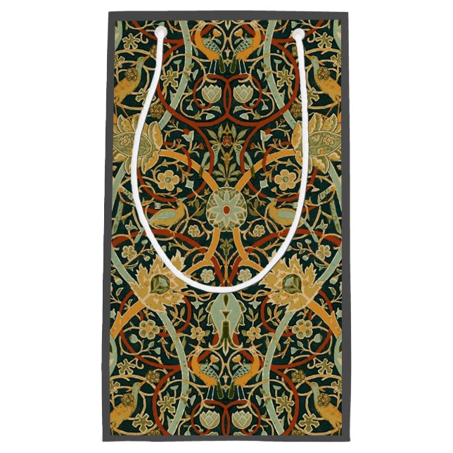 Sacola Para Presentes Pequena William Morris Oriental Carpet Art (Frente)
