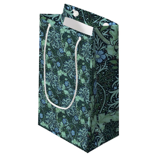 Sacola Para Presentes Pequena William Morris Seaweed Pattern (Frente inclinada)