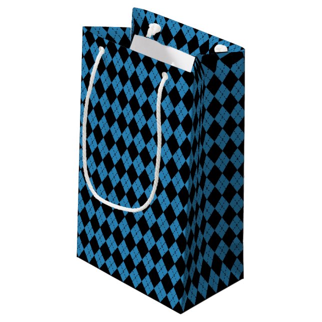 Sacola Para Presentes Pequena Xadrez Sofisticado (Verso inclinado)