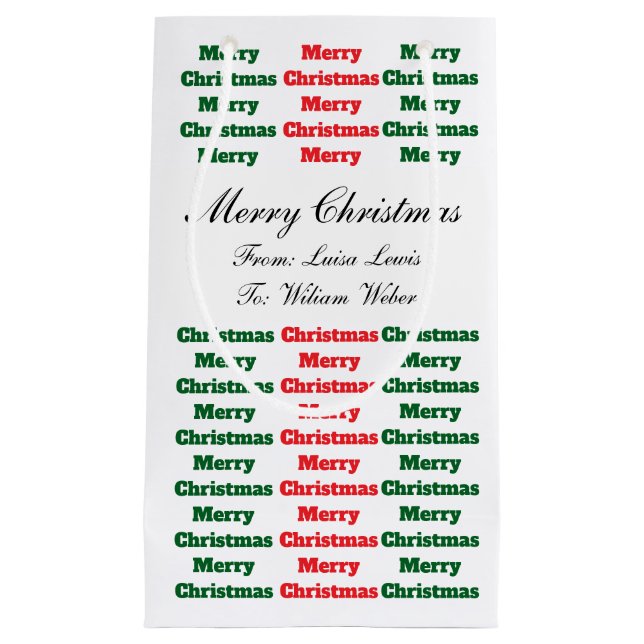 SACOLA PARA PRESENTES PEQUENA XMAS GIFT BAG (Frente)