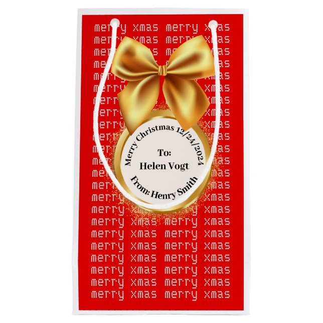 SACOLA PARA PRESENTES PEQUENA XMAS GIFT BAG (Frente)