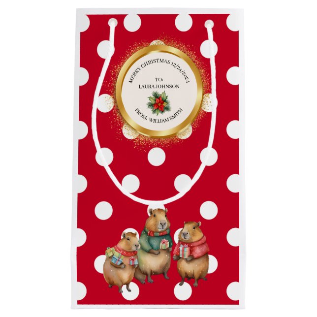 SACOLA PARA PRESENTES PEQUENA XMAS GIFT BAG (Frente)