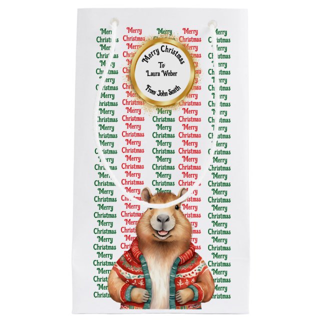 SACOLA PARA PRESENTES PEQUENA XMAS GIFT BAG (Frente)