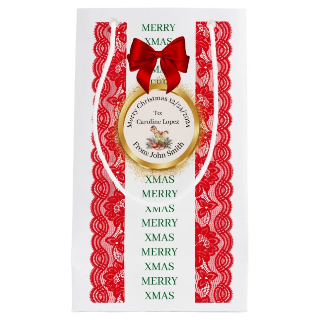 SACOLA PARA PRESENTES PEQUENA XMAS GIFT BAG (Frente)