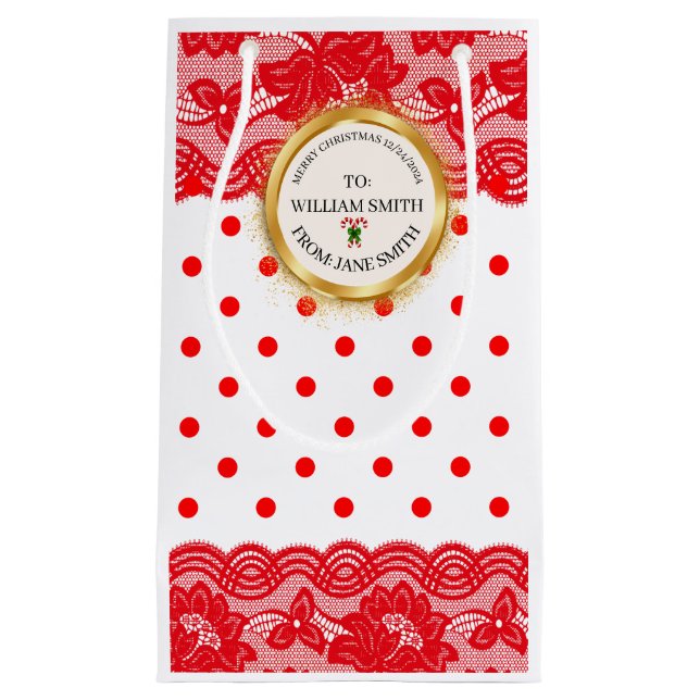 SACOLA PARA PRESENTES PEQUENA XMAS GIFT BAG (Frente)