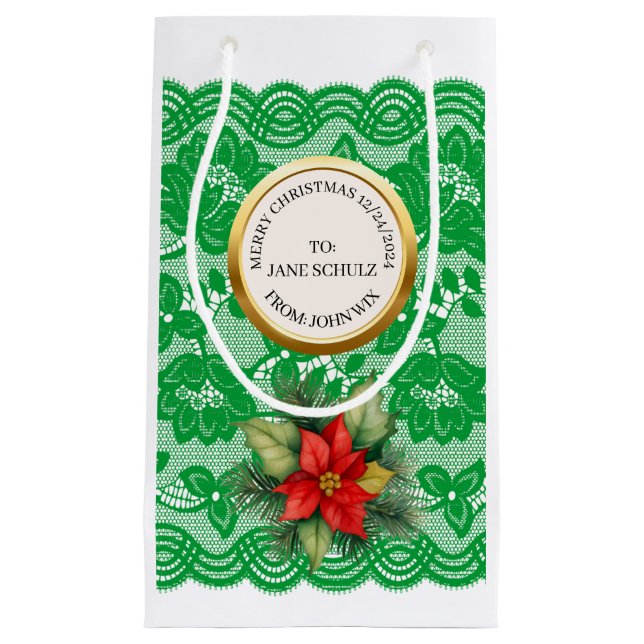 SACOLA PARA PRESENTES PEQUENA XMAS GIFT BAG (Frente)