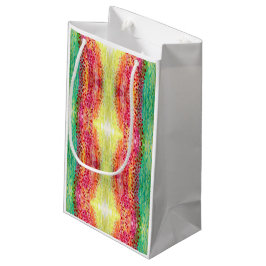 Sacola Para Presentes Pequena Yellow, Pink, Green Bright Magic Gift Bag