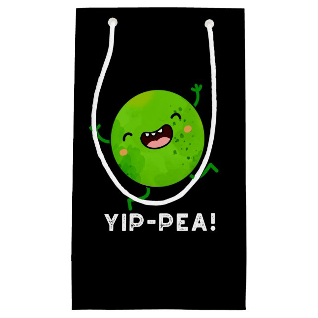 Sacola Para Presentes Pequena Yip-pea Happy Pun Dark BG (Frente)