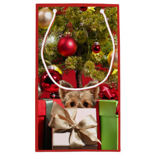 Sacola Para Presentes Pequena Yorkie Natal