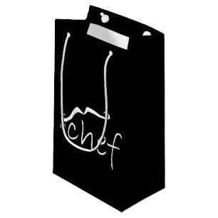 Sacola Para Presentes Pequena Zee Chef Negro SGB