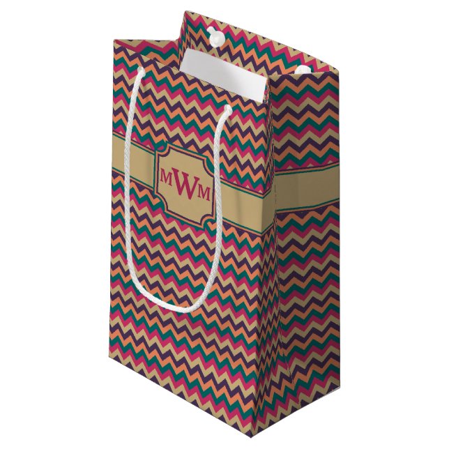Sacola Para Presentes Pequena Zigzag Tropical Gift Bag (Frente inclinada)
