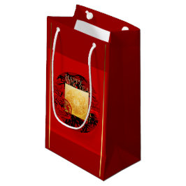 Sacola Para Presentes Pequena Zodiac Yin Yang Bamboo Chinês Rato Ano 2020 SGB