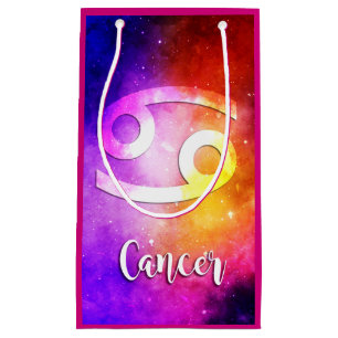 Sacola Para Presentes Pequena Zodíaco: Espaço Cancer arenoso