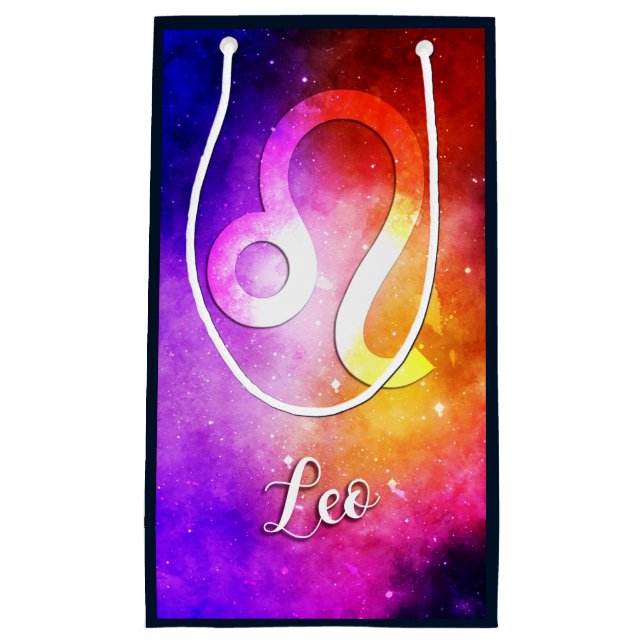Sacola Para Presentes Pequena Zodíaco: Leo Candy Space (Frente)