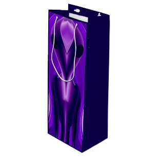 Sacola Para Vinho 3D Sonhos Roxos Arco-Íris, Alienígena