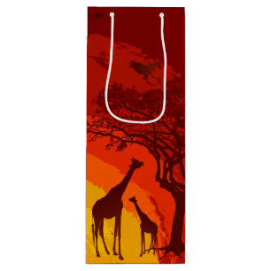 Sacola Para Vinho 4,75lx4wx13h presentes no vinho Bag Afafricano Saf