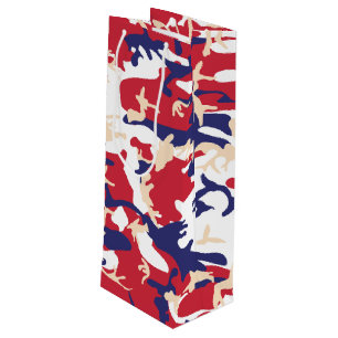 Sacola Para Vinho 4 de julho, Dia da Independência, Camouflage Beige