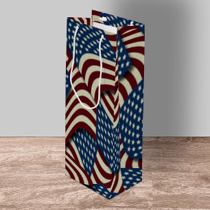 Sacola Para Vinho 4o Da bandeira americana branca do partido de