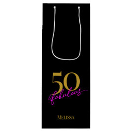 Sacola Para Vinho 50 e Dourado rosa preto fabuloso