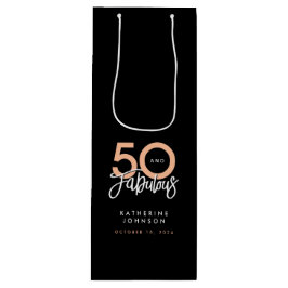 Sacola Para Vinho 50 e Fabuloso 50º aniversário moderno