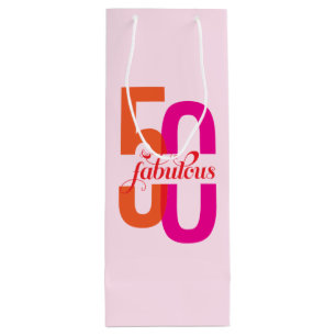Sacola Para Vinho 50 e fabuloso 50. º aniversário