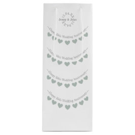 Sacola Para Vinho 55º aniversário de casamento do Emerald