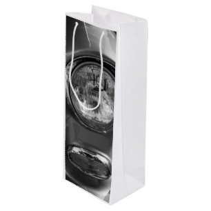Sacola Para Vinho 55 Chevy Headlight Grayscale