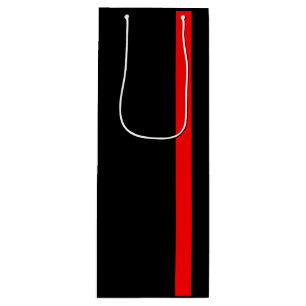Sacola Para Vinho A linha vermelha fina simbólica vertical em um
