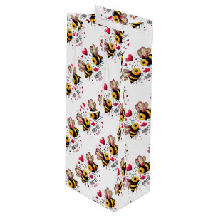 Sacola Para Vinho Abelhas de Mel de Mel Namorados