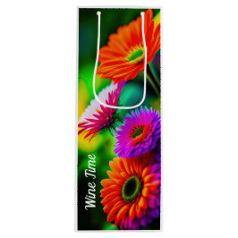 Sacola Para Vinho Abstrato floral Vinho