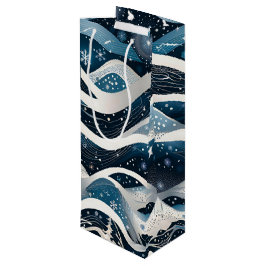 Sacola Para Vinho Abstrato Winter Wonderland