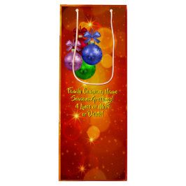 Sacola Para Vinho Adicionar Texto de Nome Correspondente ao Natal