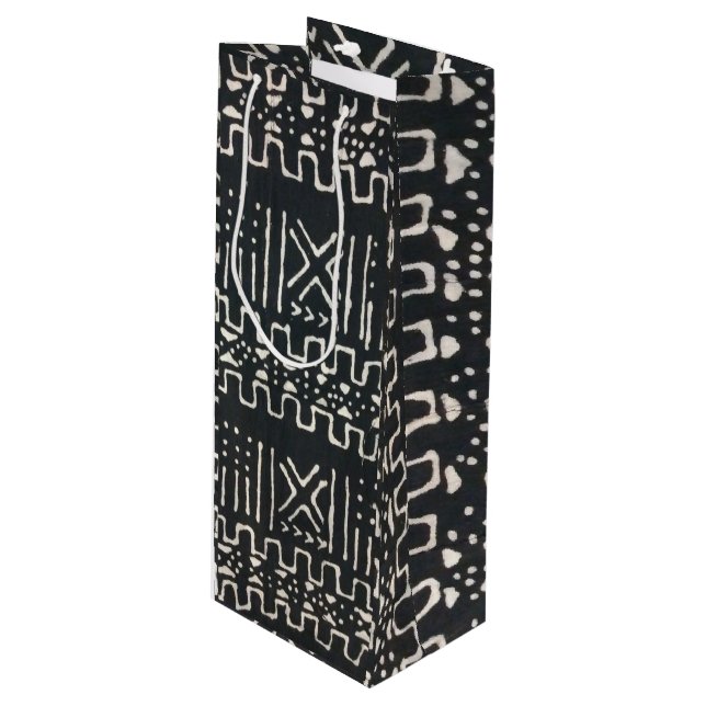 Sacola Para Vinho African Print Wine Gift Bag (Frente inclinada)