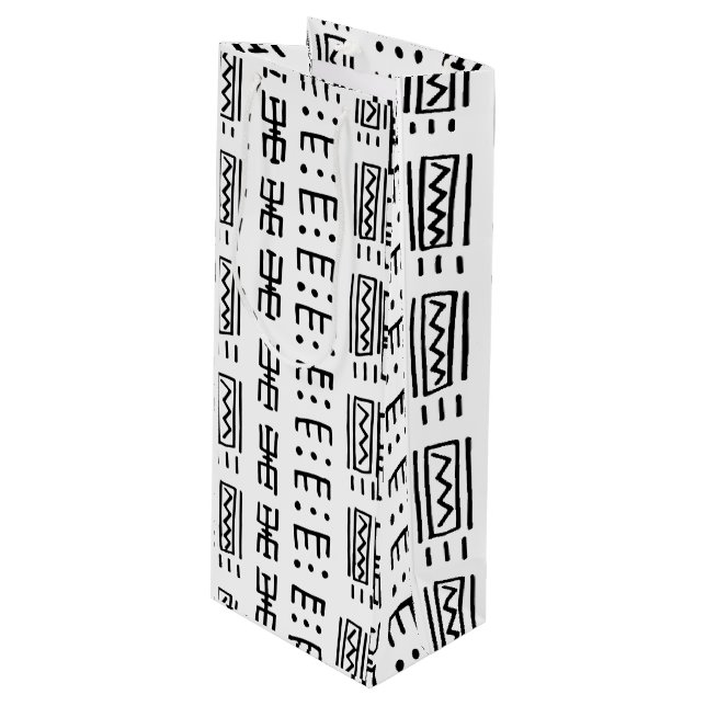 Sacola Para Vinho African Print Wine Gift Bag (Frente inclinada)