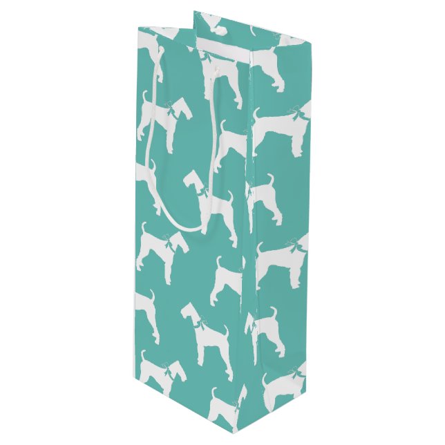 Sacola Para Vinho Airedale Terrier Dog Puppy (Frente inclinada)