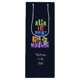 Sacola Para Vinho Albin 25 Alfabeto Fonético